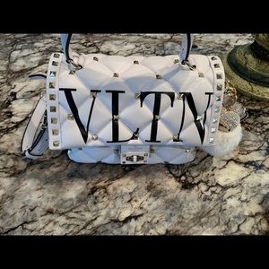 Valentino Medium Spike Top Handle Shoulder Bag